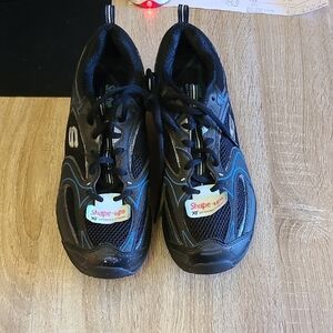 Skechers Shape-Ups Black and Blue Sneakers
